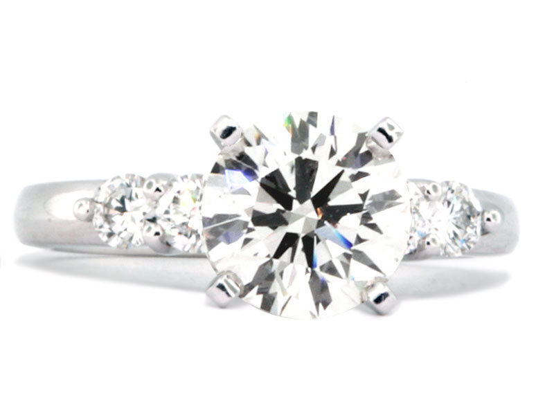 Five Stone Shared Prong Engagement Ring Setting