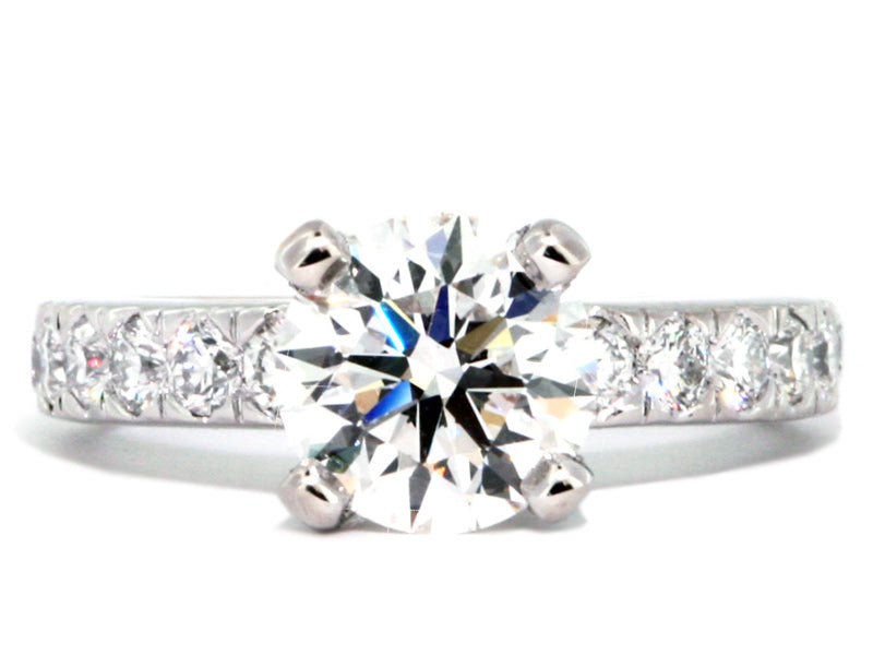 Single Row  Platinum Engagement Setting | Washington Diamond