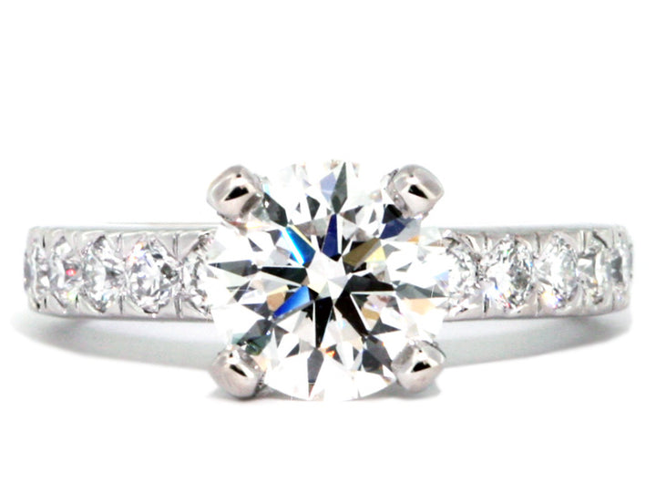 Single Row  Platinum Engagement Setting | Washington Diamond