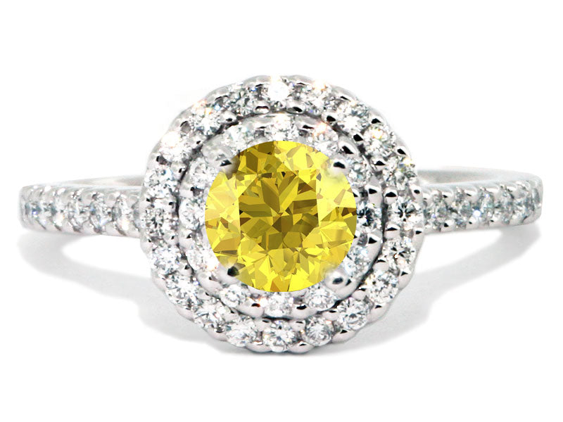 Double Halo Diamond Engagement Mounting