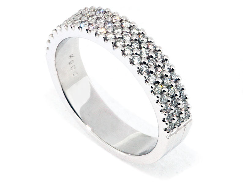 Platinum Prong-Set Diamond Wedding Band