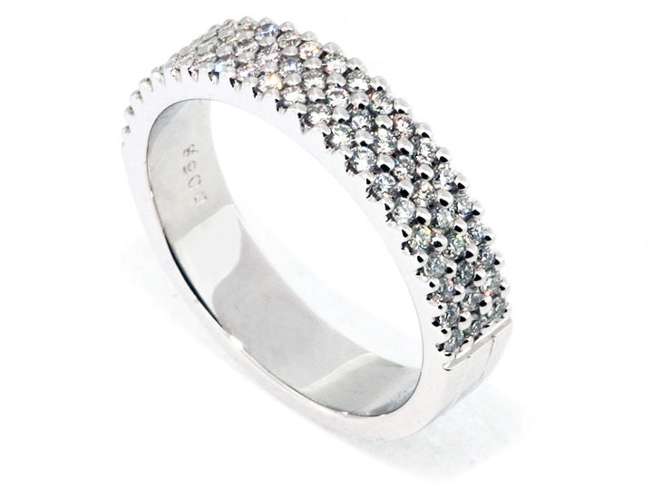 Platinum Prong-Set Diamond Wedding Band