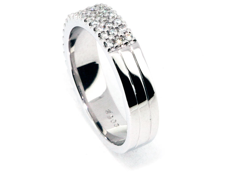 Platinum Prong-Set Diamond Wedding Band