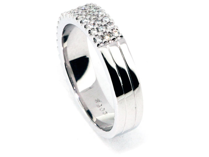 Platinum Prong-Set Diamond Wedding Band