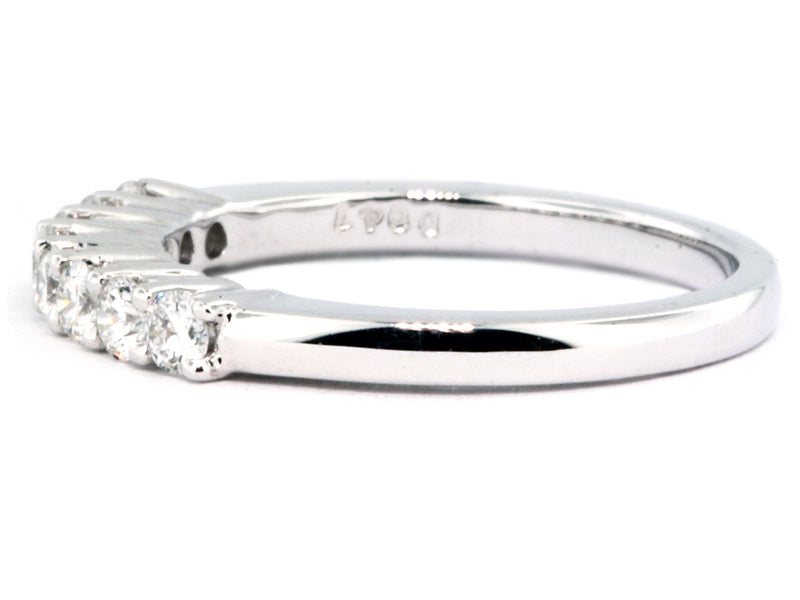 Platinum Shared-Prong Diamond Wedding Band