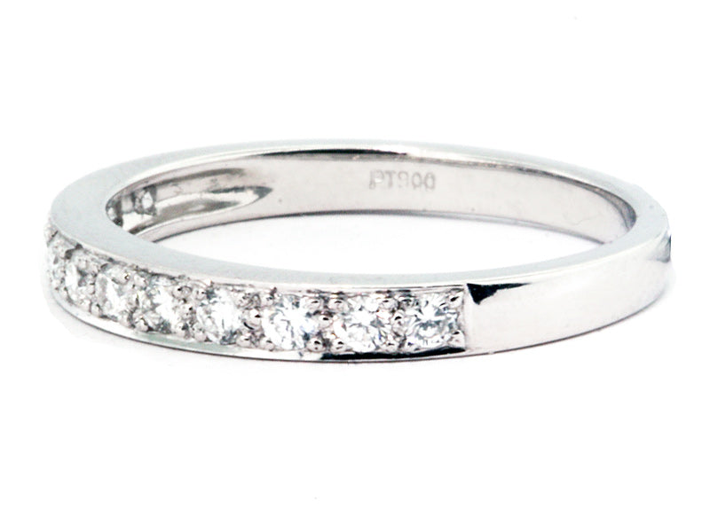 Platinum Pavé-Set Diamond Wedding Band