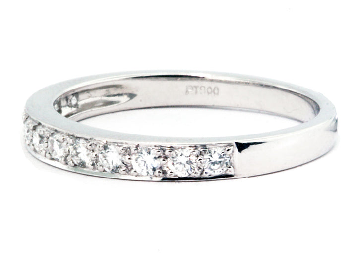 Platinum Pavé-Set Diamond Wedding Band