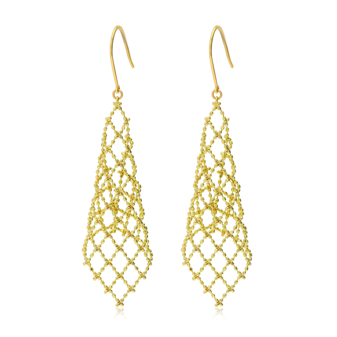 18k Yellow Gold Waterfall Earrings