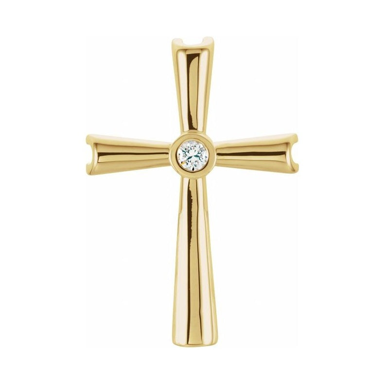 Solitaire Cross Pendant