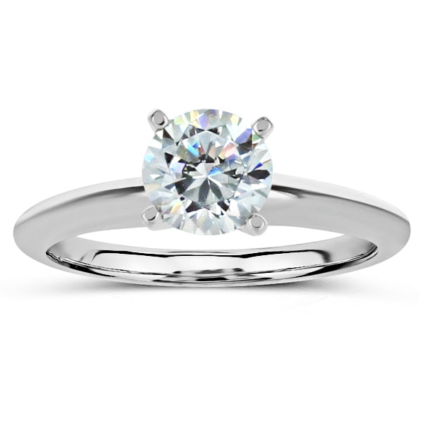 Platinum "Jennifer" Classic Solitaire Diamond Engagement Ring setting