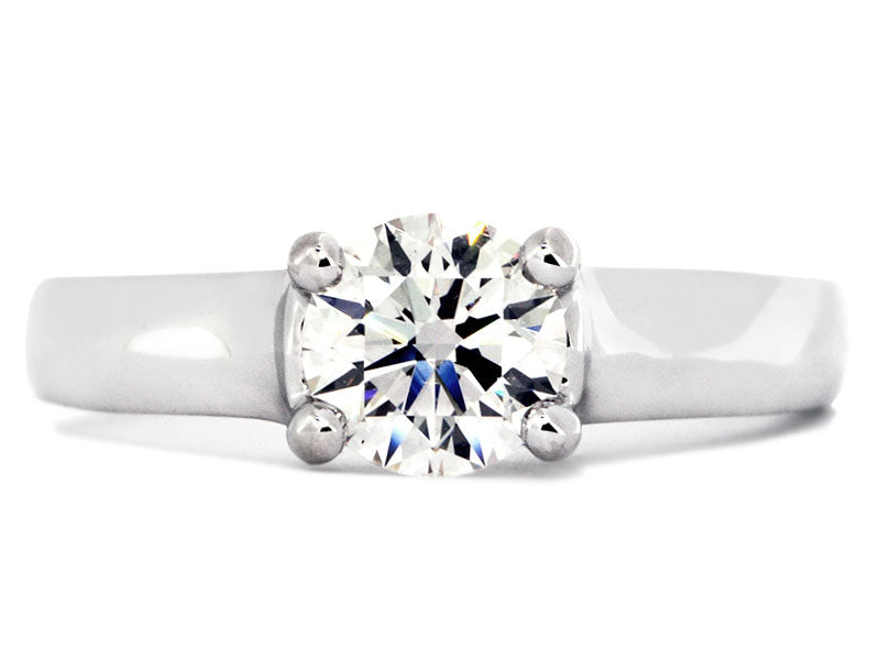 Arista Platinum Solitaire Engagement Ring Setting - Medium