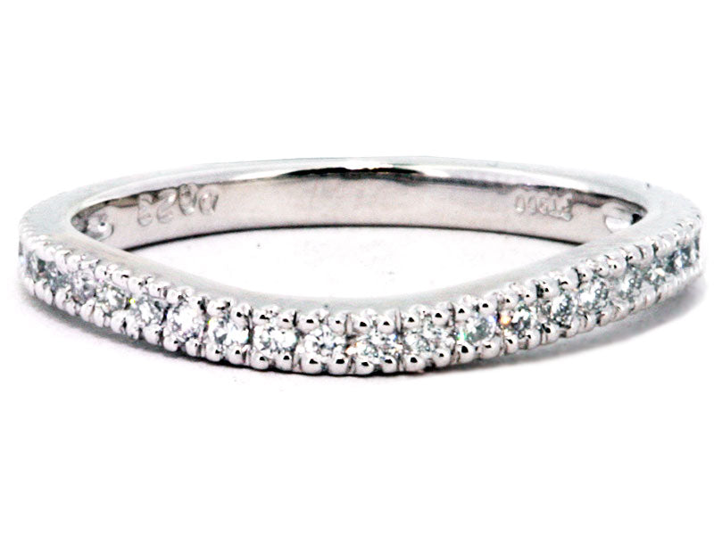 Prong Set Curved Wedding Band
