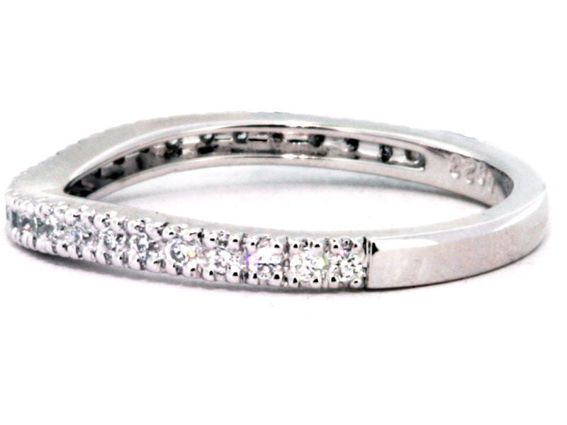 Prong Set Curved Wedding Band