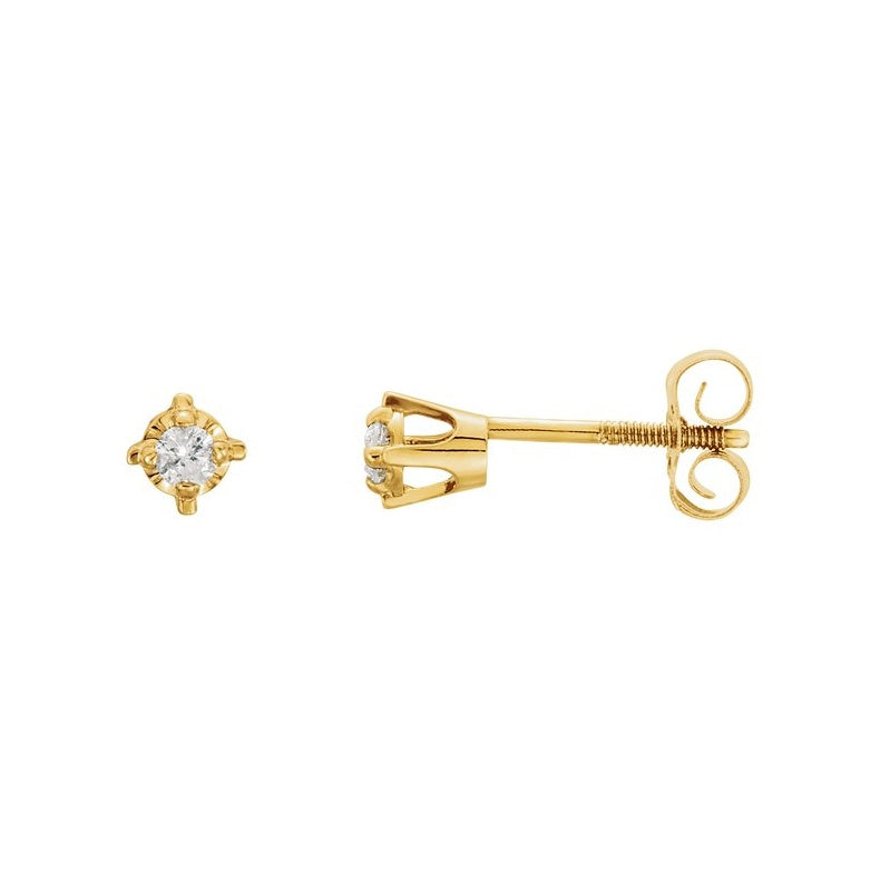 Round 4-Prong Stud Earrings