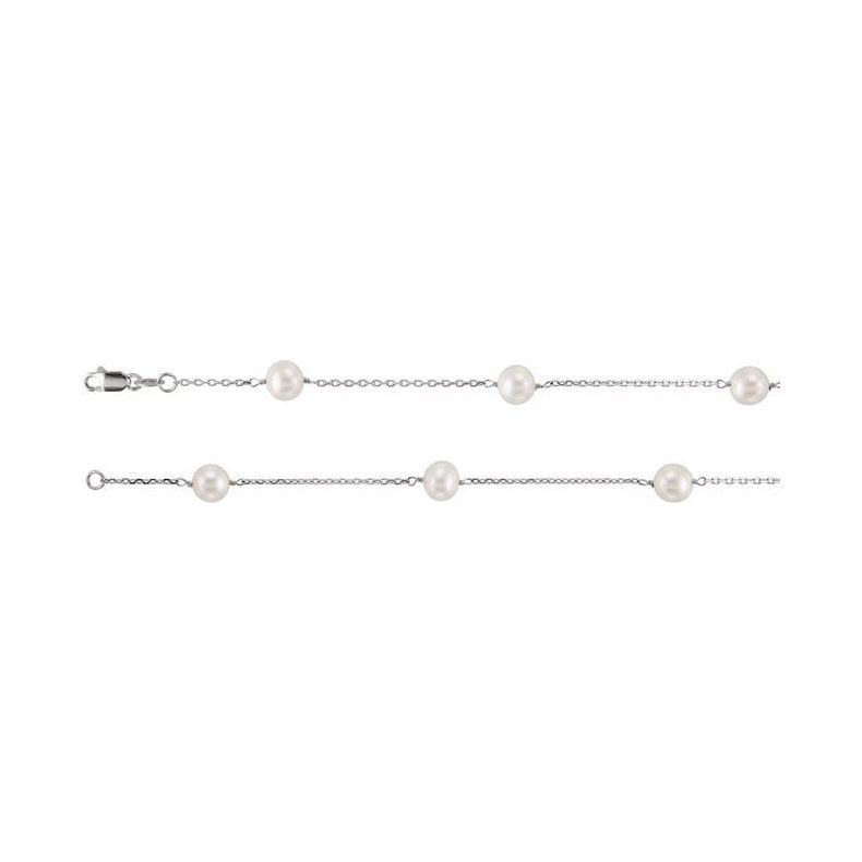 Pearl Station Necklace