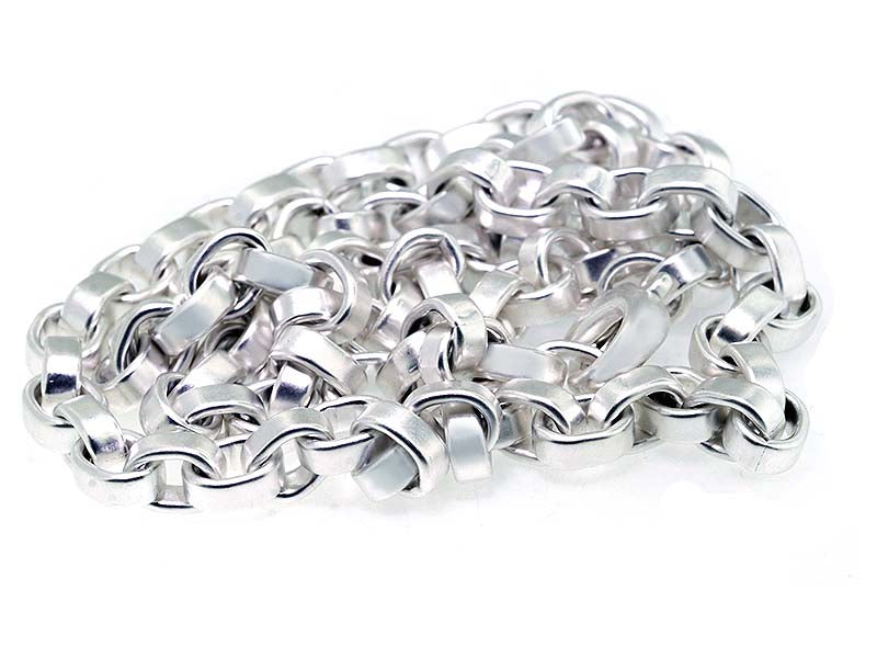 Belcher Flat Sterling Silver Chain