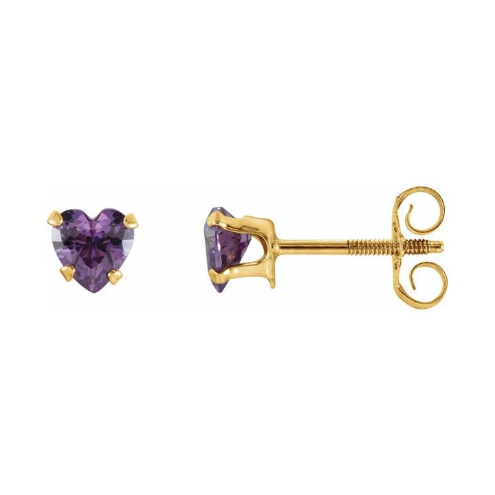 Heart Snap-In Youth Stud Earrings