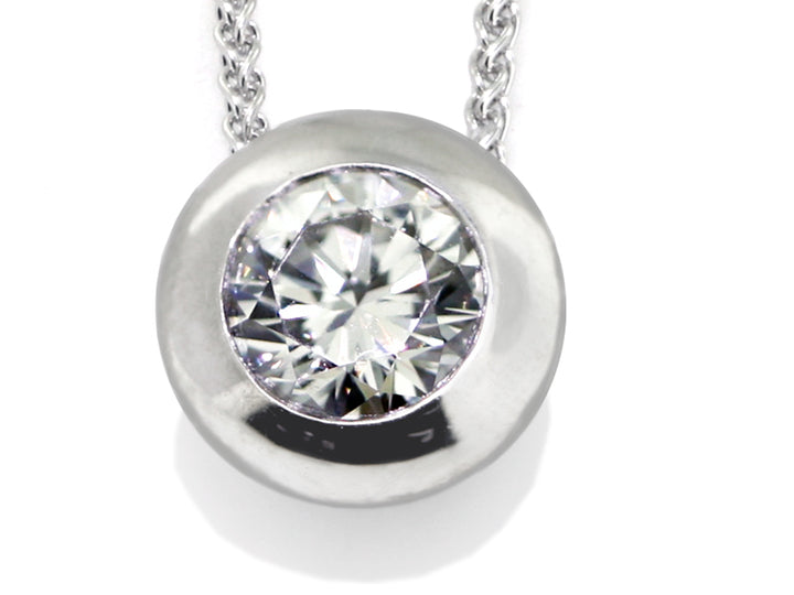 Glistening 0.68ct Bezel Set Diamond Pendant