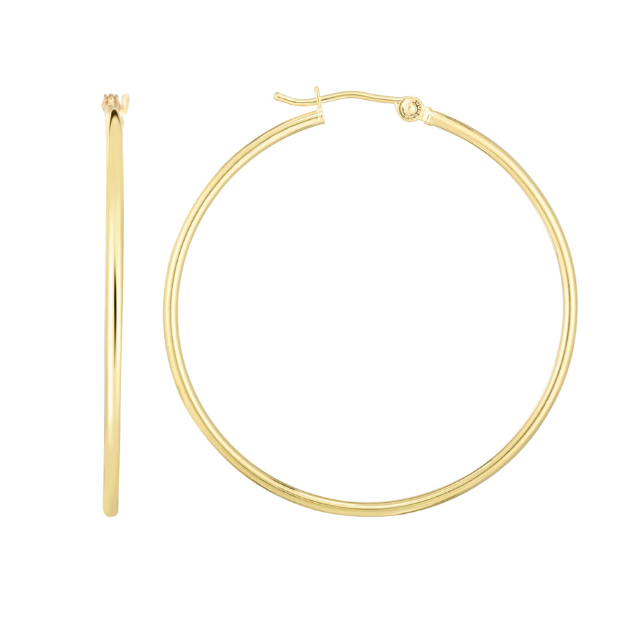 10K Gold 1.5x40mm Hoop Earring