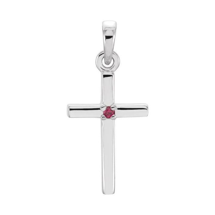 Birthstone Cross Pendant