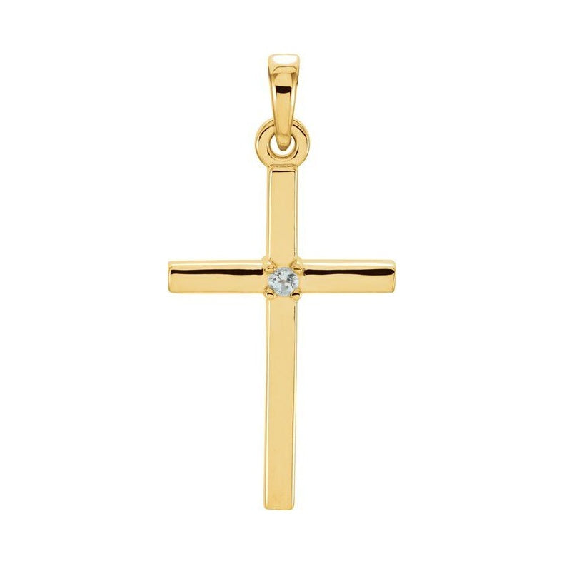 Birthstone Cross Pendant