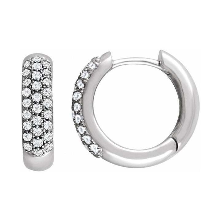 Pavé-Style Hoop Earrings