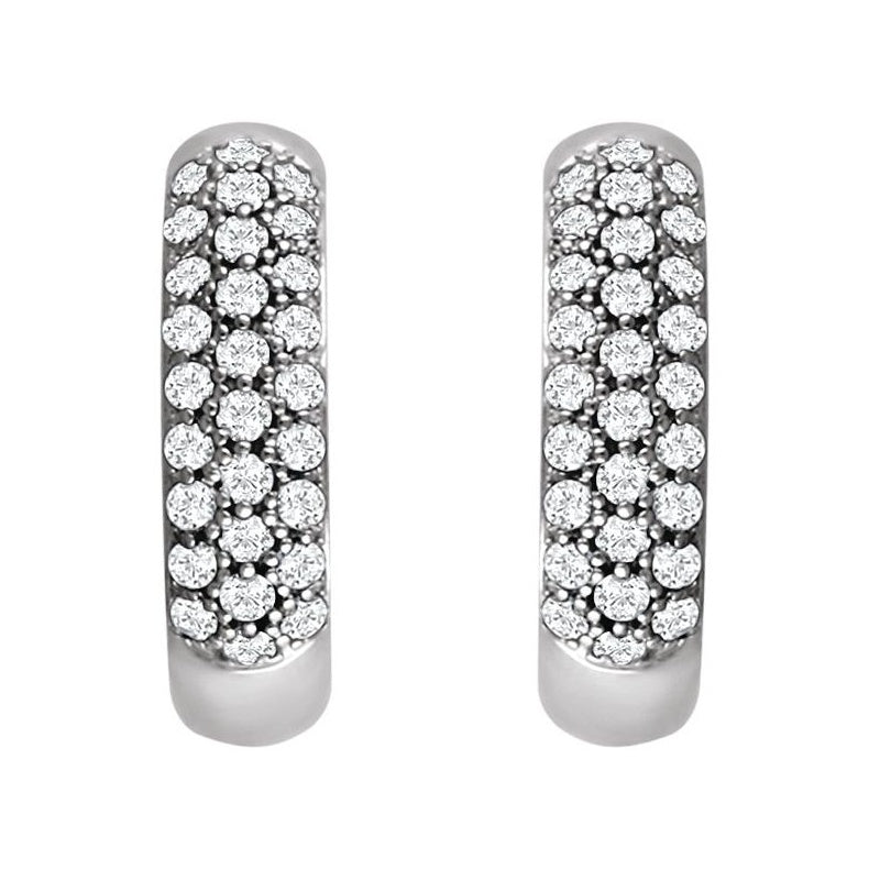 Pavé-Style Hoop Earrings