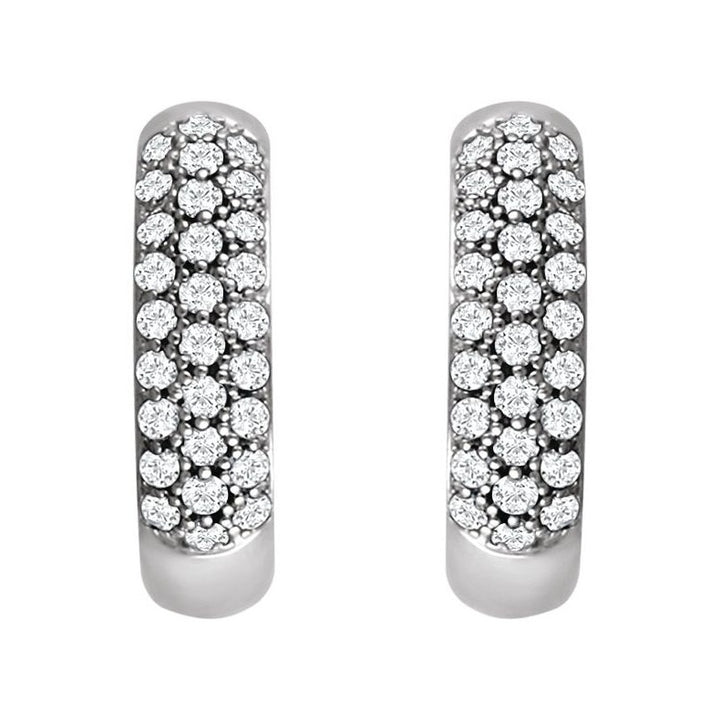 Pavé-Style Hoop Earrings