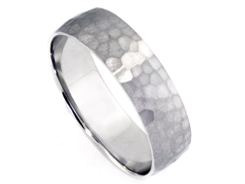 Men's Hammered Finish Wedding Band