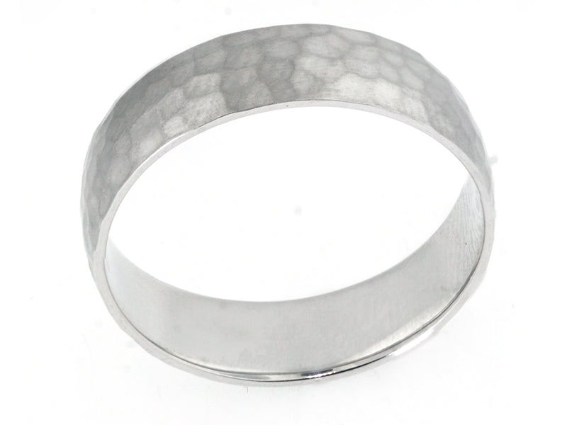 Men's Hammered Finish Wedding Band