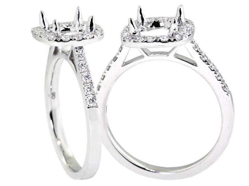 Halo Style Diamond Engagement Mounting