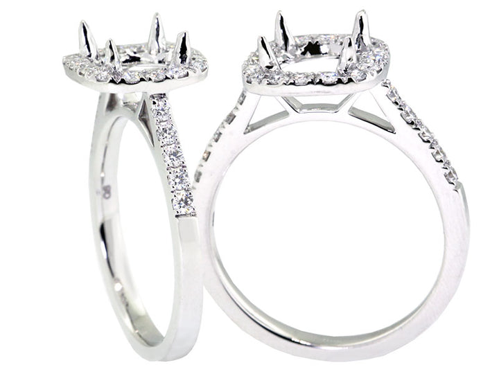 Halo Style Diamond Engagement Mounting