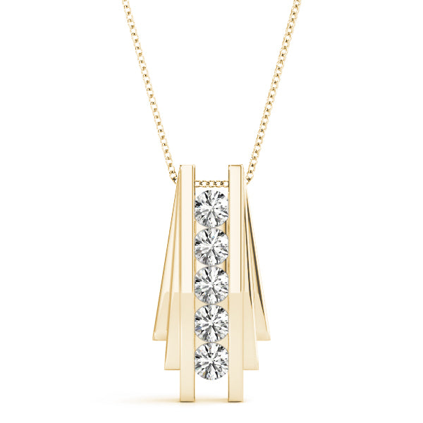 14K Yellow Gold Diamond Fashion Pendant