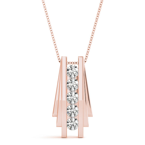 14K Rose Gold 1/2 CT Diamond Fashion Pendant