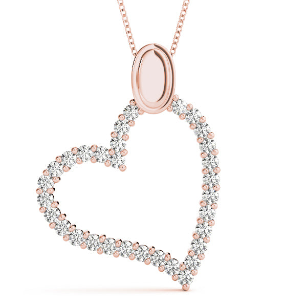 Rose Gold 1 CT Diamond Fashion Pendant