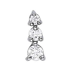 0.50 CTW Round Diamond Three-Stone Pendant