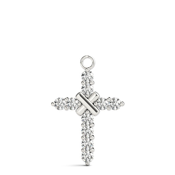 Multi-Diamond Religious Cross Pendant