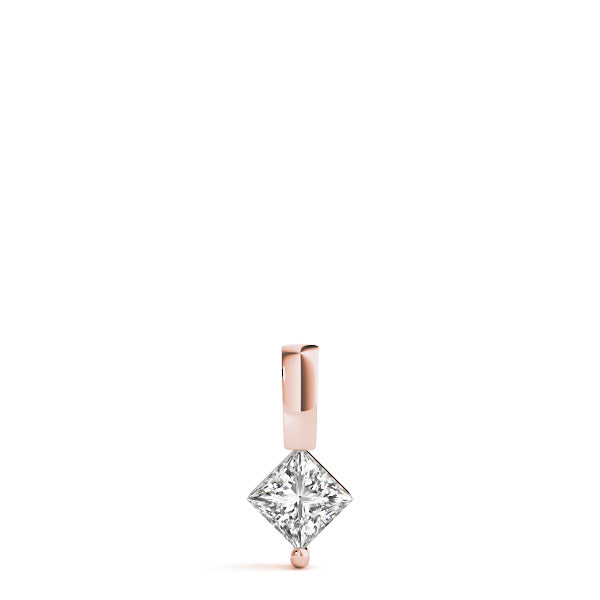 14K Rose Gold 0.05ct Square Diamond Pendant
