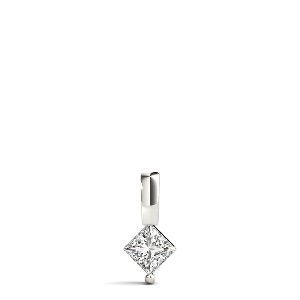 Square Diamond Solitaire Pendant