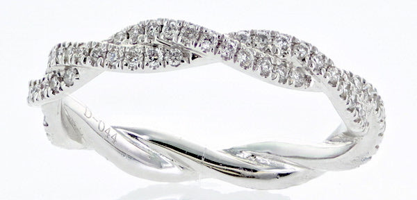 Enchanting French Twist Wedding Band In Platinum | Washington Diamond