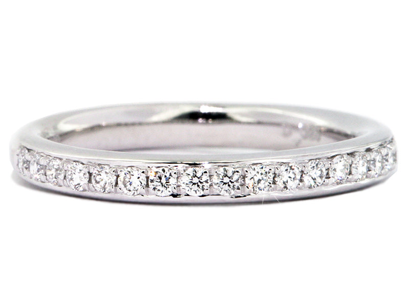 Platinum Azure Channel-Style Bead-Set Diamond Wedding Band