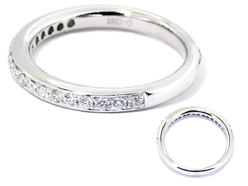 Platinum Azure Channel-Style Bead-Set Diamond Wedding Band