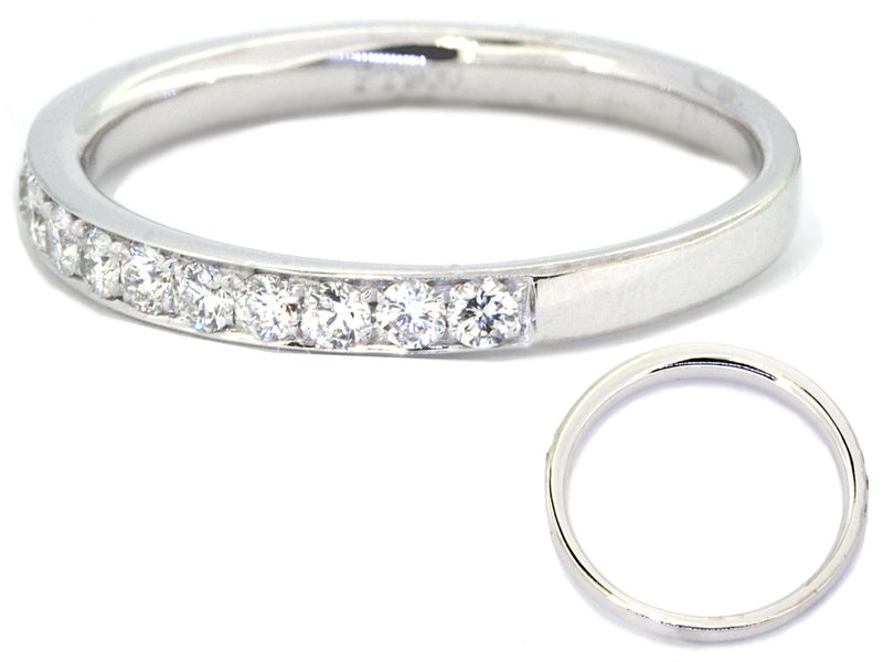 Platinum Bead-Set Channel-Style  Wedding Band | Washington Diamond