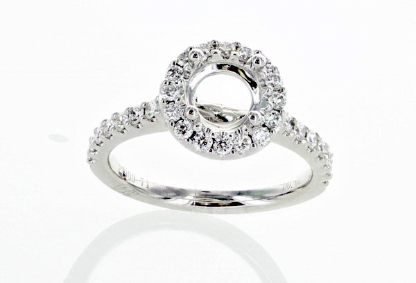 "Sheila" 0.64 Carat Circle Halo Platinum Engagement Setting