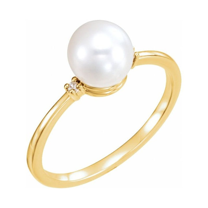 Accented Pearl Ring