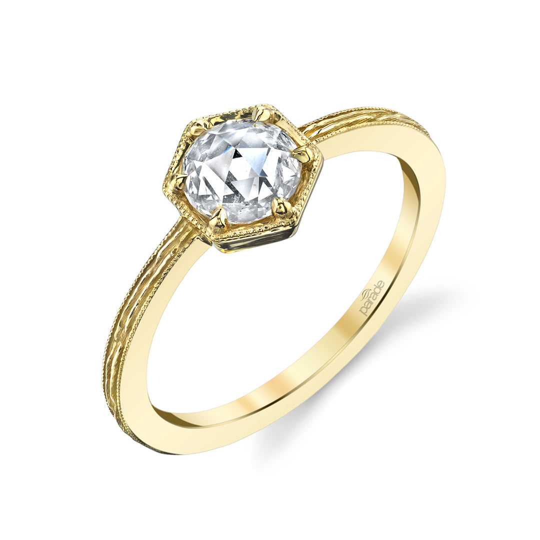 18KY Lumiere  Antique Rose Cut Engagement Ring | Washington Diamond