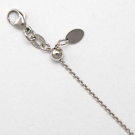 22 Inch 14 Karat White Gold Cable Chain