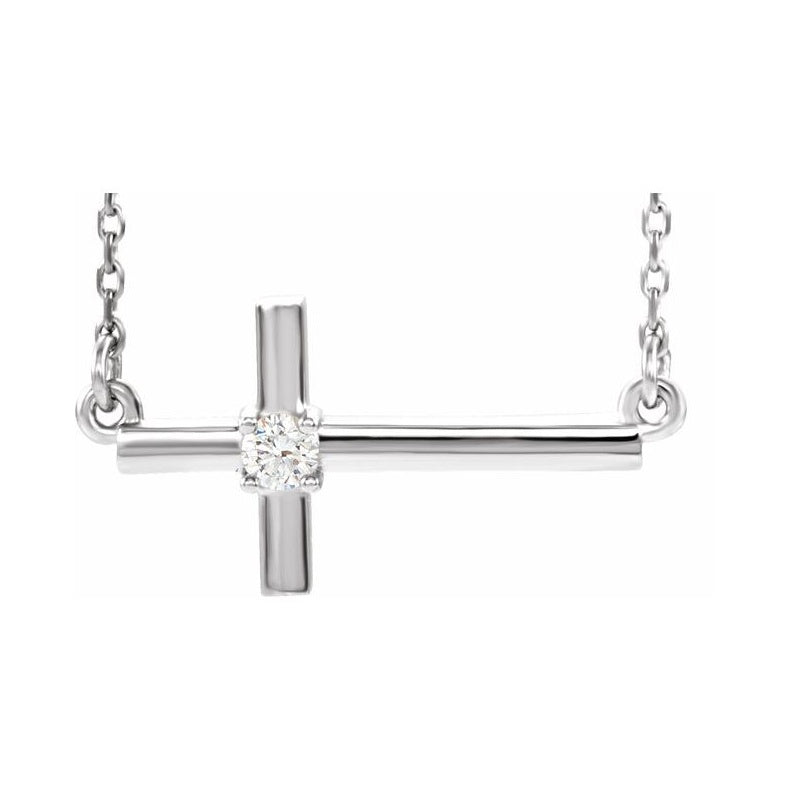 Sideways Cross Necklace or Center