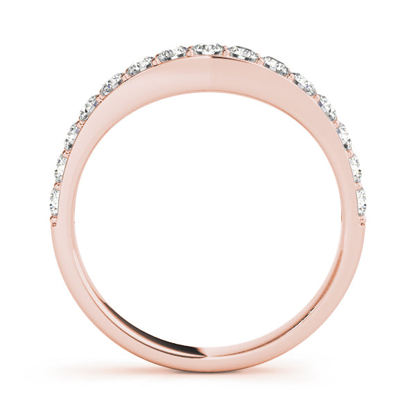 18K Rose Gold 1/2 ct Diamond Wedding Band