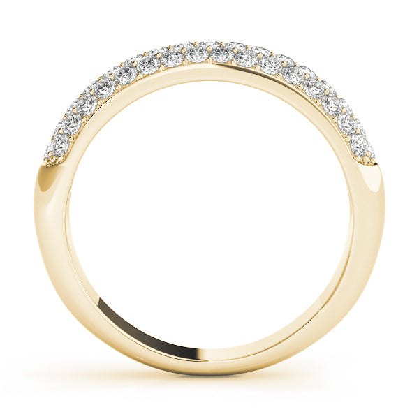 18K Yellow Gold Pave Diamond Wedding Ring